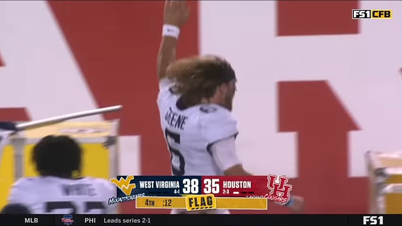 WVU QB Garrett Greene goes for 438 yards vs Houston