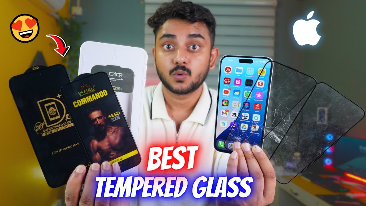 Best Tamper Glass for iPhone 15, 15 Pro & 15 Pro Max, iPhone 14, 13, 12 🔥 | Tamper Glass for iPhone