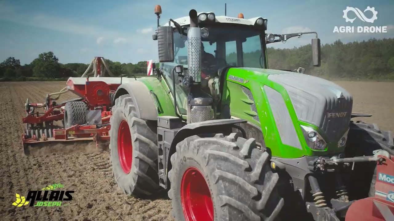 Semis du maïs  2022 avec un KUHN Moduliner 6m & FENDT 828 S4 Design Line - SARL ALLAIS Joseph
