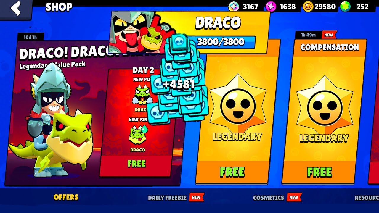 WOW! 🔥 FREE LEGENDARY STARR DROPS?! 🤩 DRACO in BRAWL STARS!!! 💪🏻😎