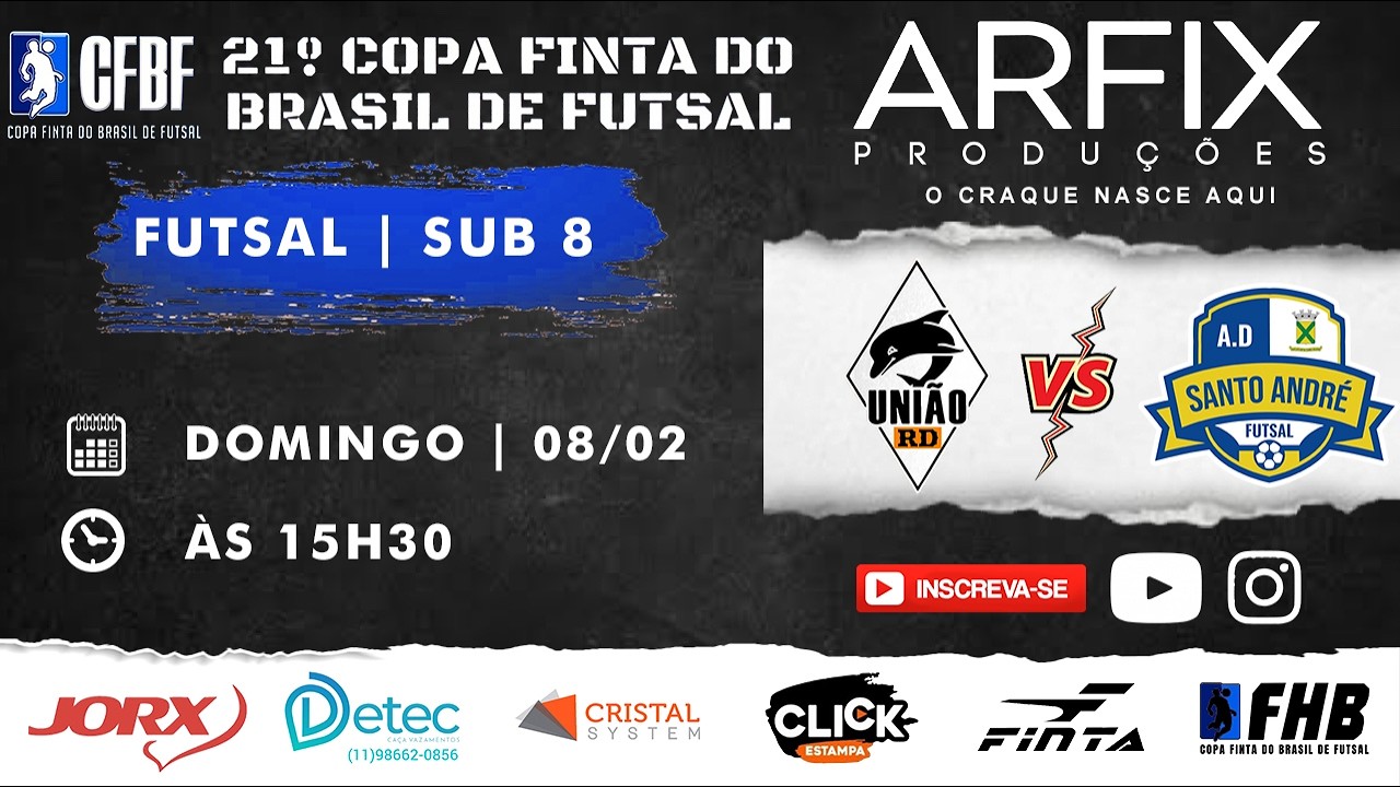 UNIÃO RD x AD SANTO ANDRÉ | FUTSAL - SUB 8