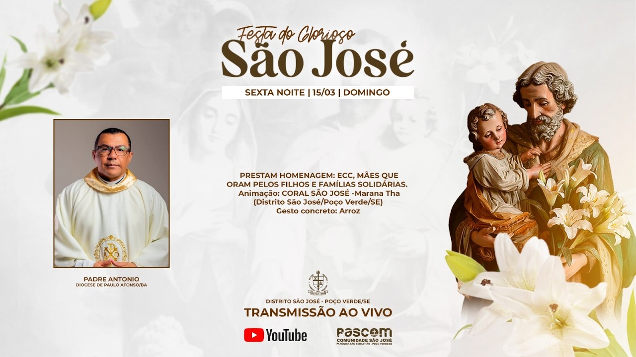 6ª NOITE - NOVENÁRIO DE SÃO JOSÉ 2026 I DISTRITO SÃO JOSÉ | POÇO VERDE-SE