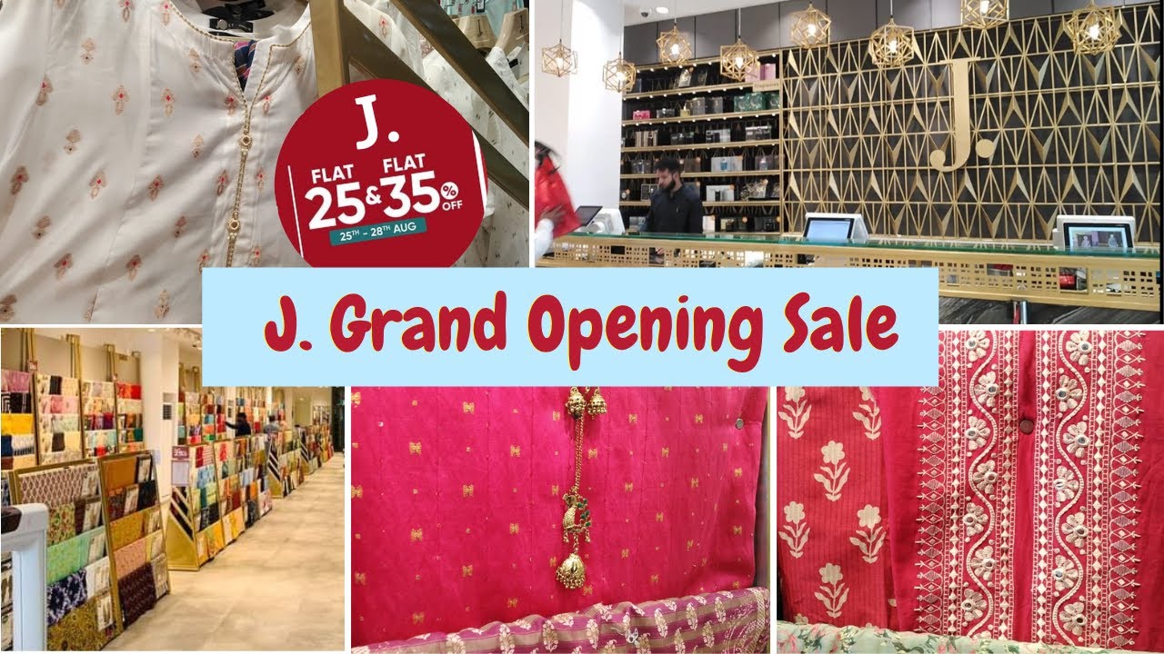 J. Junaid Jamshed Grand Opening Sale Sahiwal flat 25% & 35% off😍😍| Tana Bana in Sahiwal