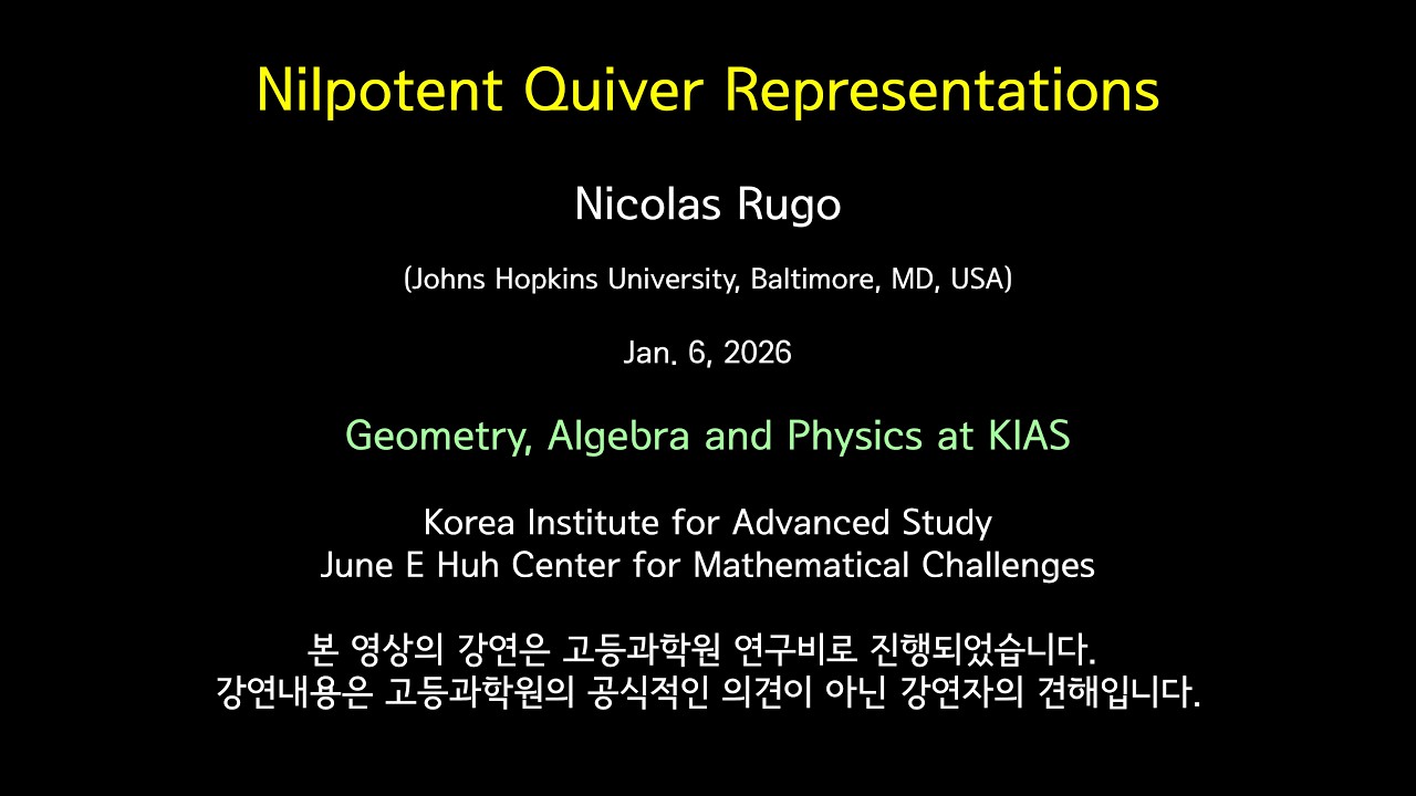 [GAPK] Nicolas Rugo: Nilpotent Quiver Representations