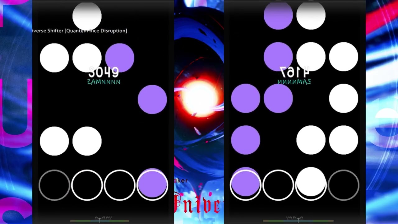 osu!mania: Parallel Universe Shifter; Normal vs Buffed version comparison