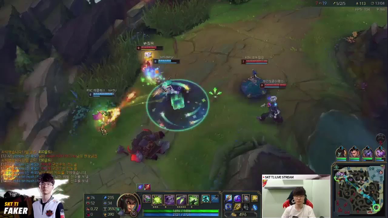 Faker Stream Cassiopeia vs Ryze Mid 8.7