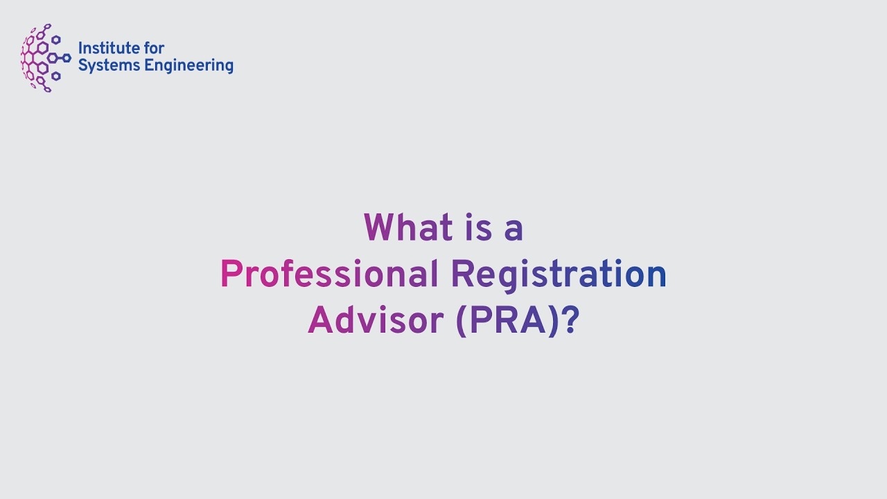 What is a Professional Registration Advisor (PRA)?