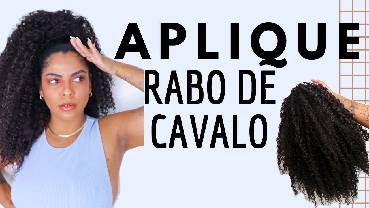 Aplique de rabo de cavalo , feito em casa barato e prático - Débora Luz