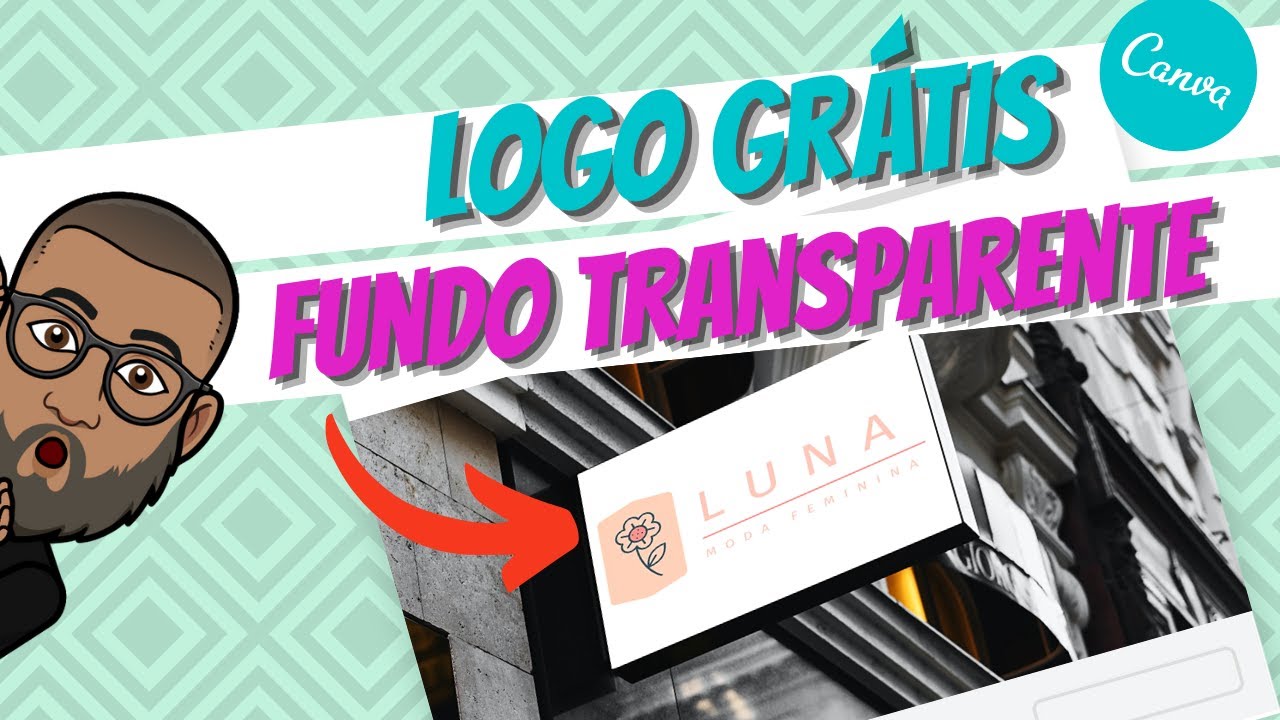Como criar um Logo com fundo transparente gr&aacute;tis no Canva 2020 Tutorial