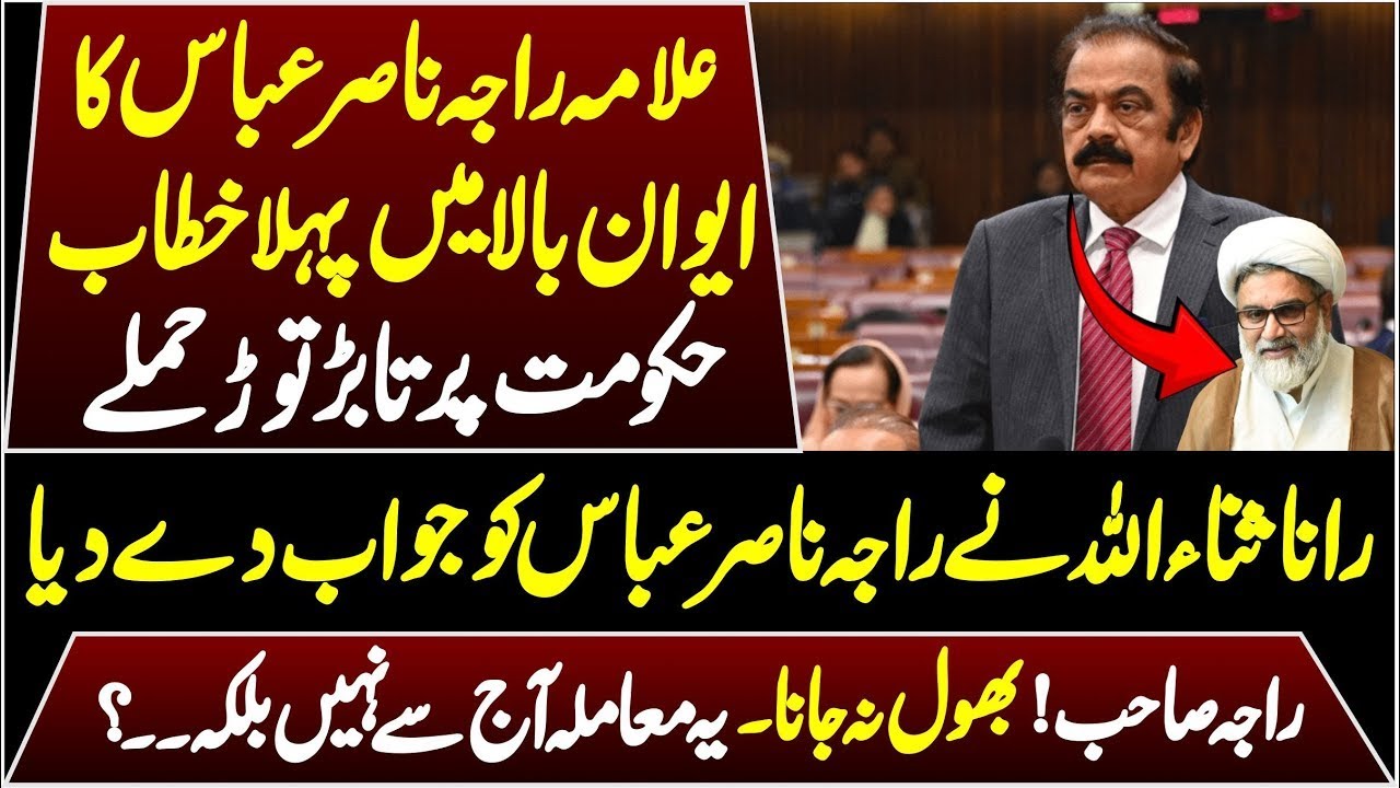 PMLN Rana Sana Ullah Stunning & Historic Speech In Senate Of Pakistan | reply to allama raja nasir