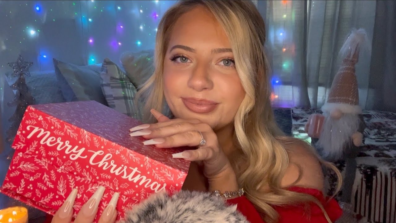 Asmr Secret Santa Unboxing | Tapping, Scratching, Crinkles 🎄🎅🏼