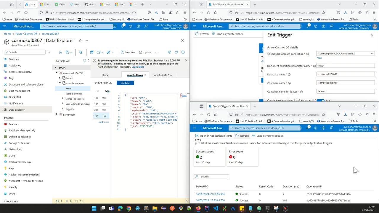 Azure Cosmos DB change feed