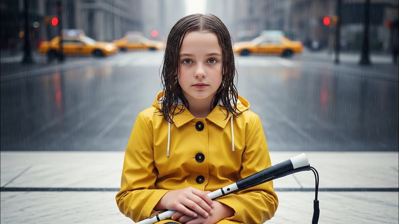A Blind Girl Sits Outside a Hotel in the Rain — When the Owner Hears Her Story, He Breaks Down.