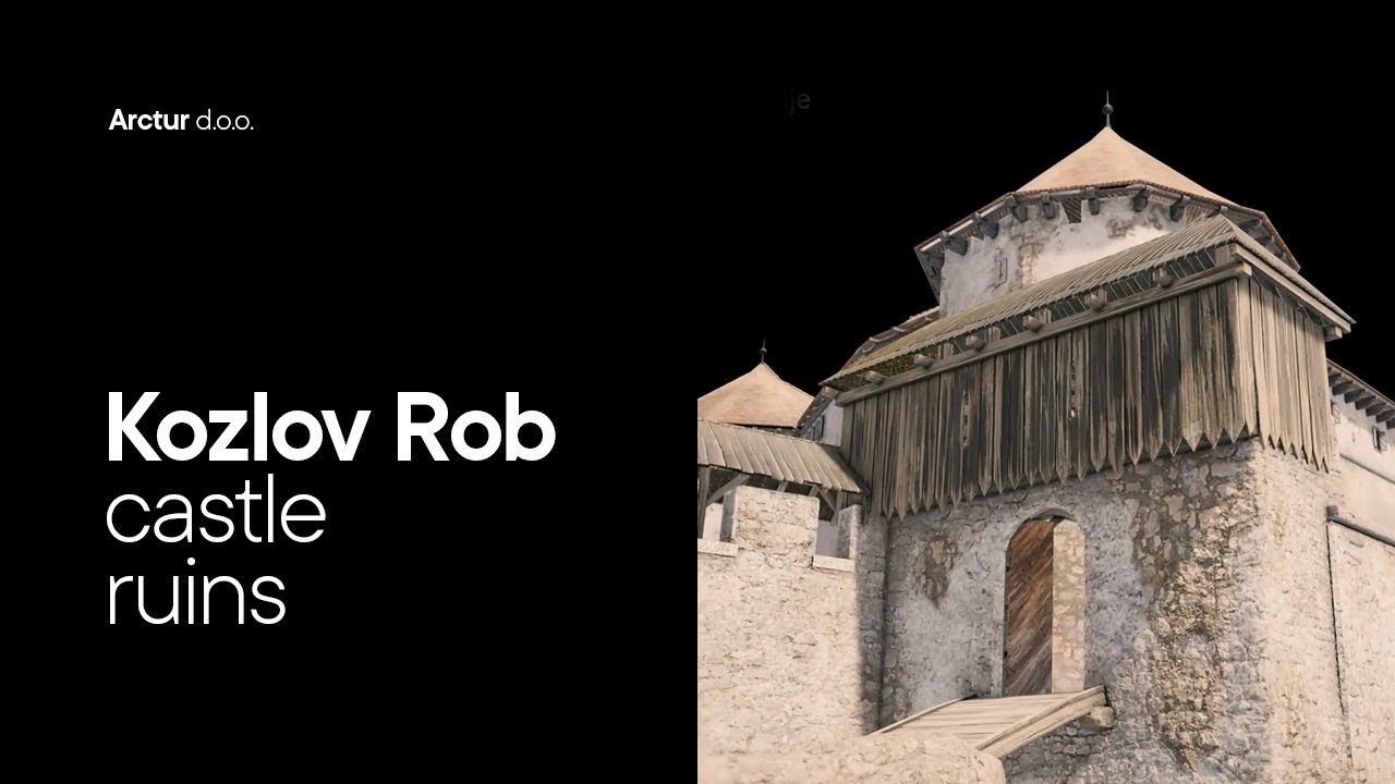 Tolmin - Castle ruins at Kozlov Rob (attempt of 3D reconstruction)