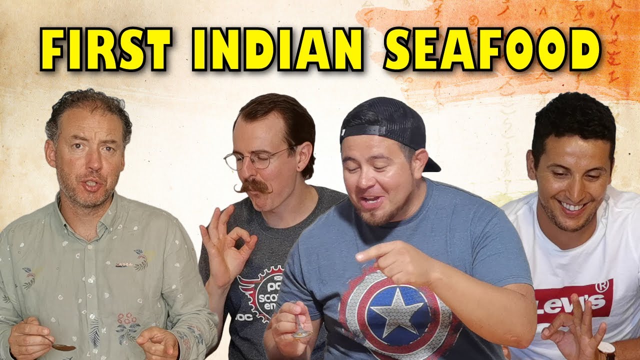 Foreigners Try Indian Seafood For The First Time | Fish Masala Curry | Fish Biryani | Shrimp Curry