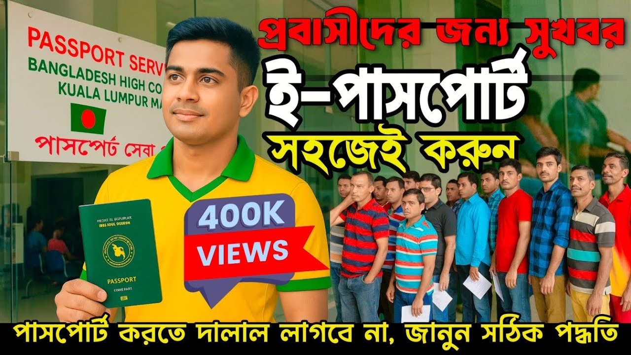 মালয়েশিয়ায় ই-পাসপোর্ট ২০২৫ | বাংলাদেশ হাইকমিশন কুয়ালালামপুর থেকে পাসপোর্ট করার সম্পূর্ণ গাইড!