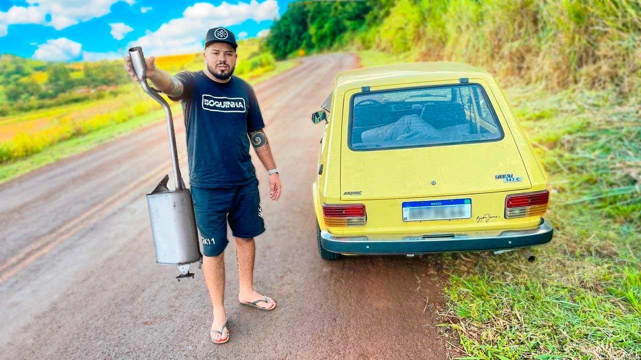 CAIU O ESCAPE DO FIATINHO NO MEIO DA RUA