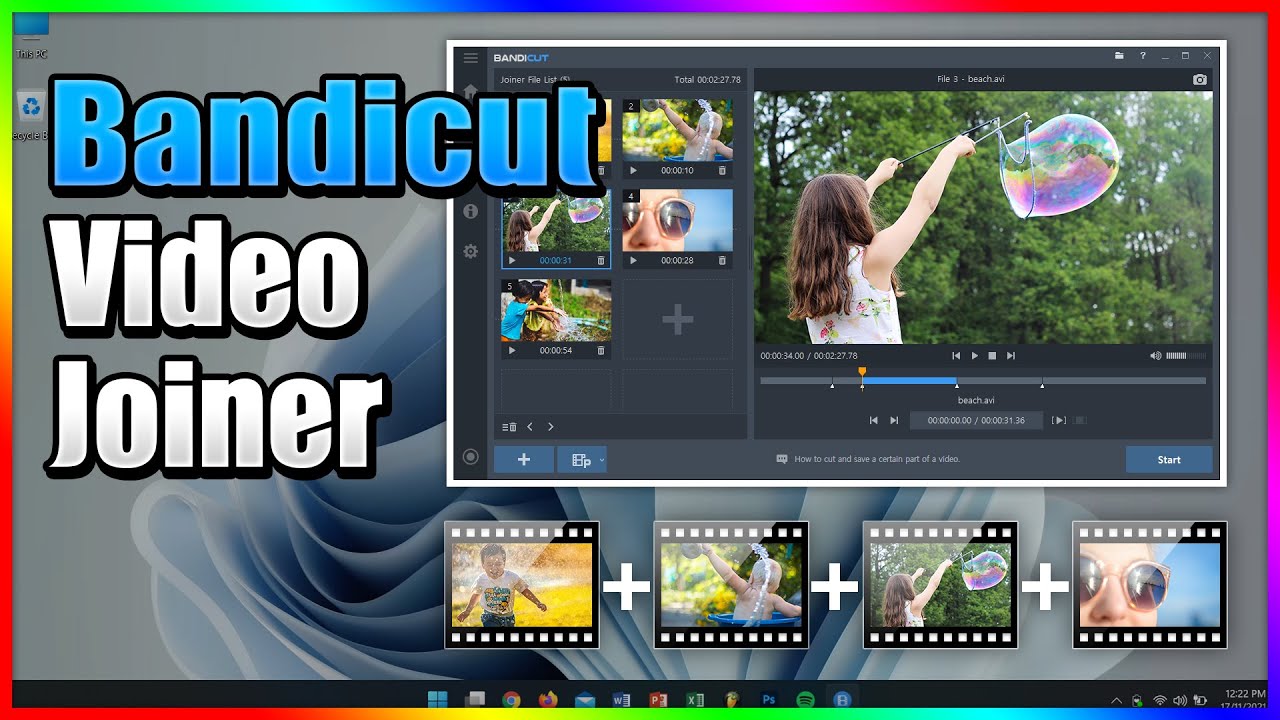 How to merge multiple videos into one - Free Video Joiner, Bandicut