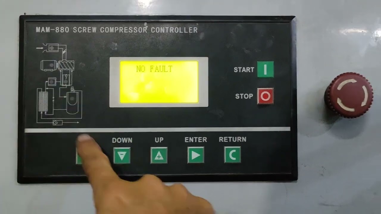 Training Lapangan Penjelasan fungsional Controller MAM880 ARAKI Screw Compressor