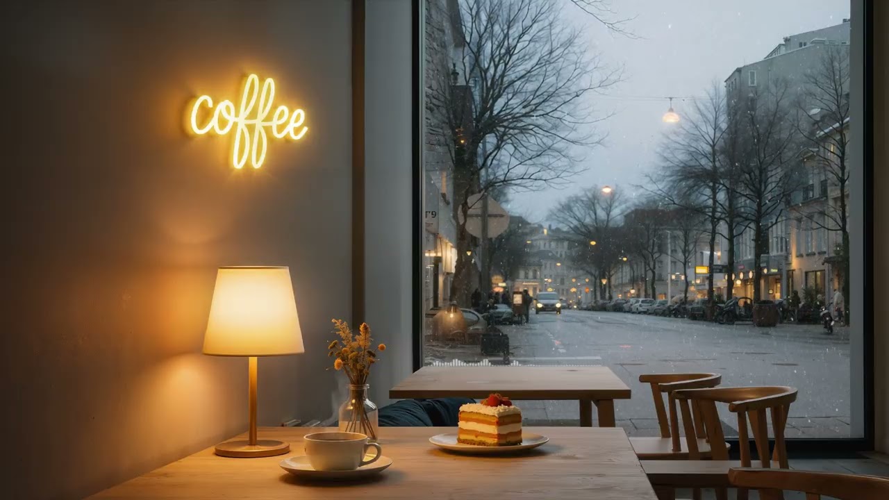 [playlist] 창가에 머무는 조용한 순간 | A fireside cafe, warm jazz in a snowy town | Winter Jazz Playlist