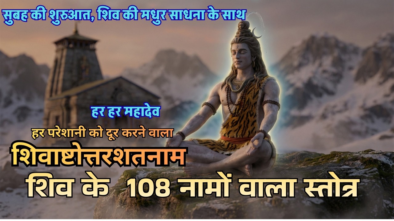 सुबह की शुरुआत 1 hour शिव मधुर भजन के साथ | 108 नामों वाला शक्तिशाली स्तोत्र| #bhakti #shiv #mahadev