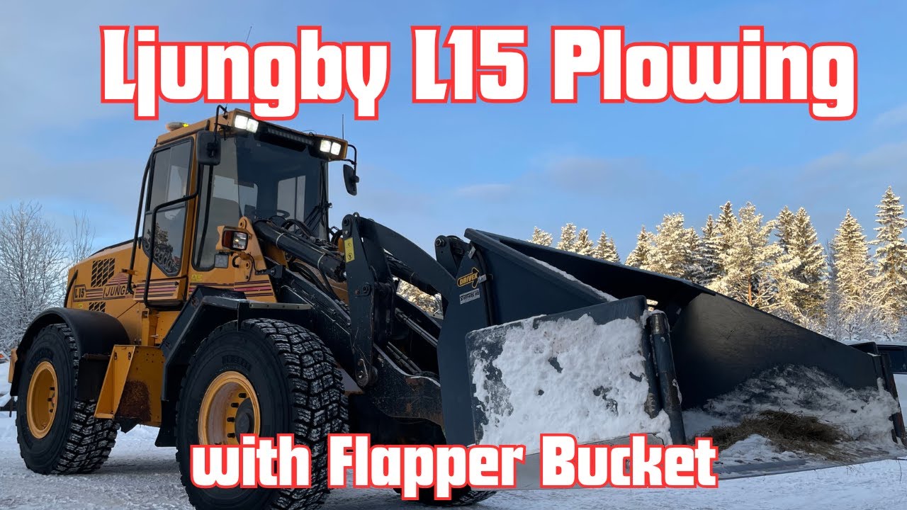 Plowing 10cm of snow on schoolyard on a crisp winter day❄️☀️ - Relaxing ASMR