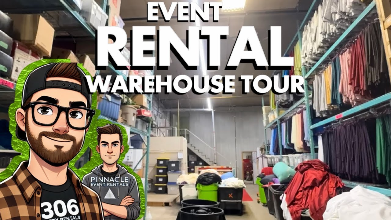 I Took A Party Rental Warehouse Tour At  this Successful Event Company & Filmed It!
