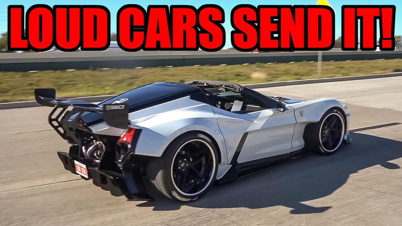 LOUD CARS DO INSANE SENDS LEAVING CRAZY CAR MEET! (INCLUDING A FORD GT GOING FULL SEND!)