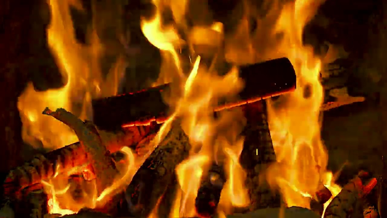 Cozy Winter Night Saxophone Jazz Lounge Vibes with Gentle Crackles from 4K Fireplace