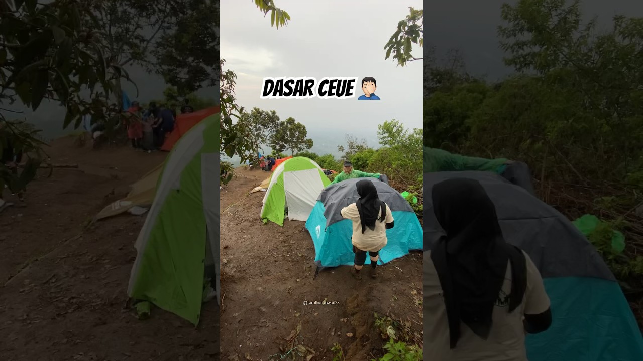 Alas tenda kok dipasang di atas