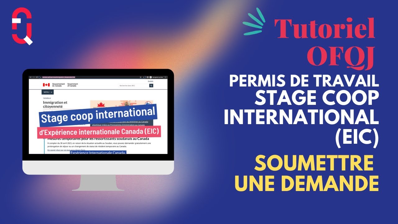 Permis de travail EIC : S'inscrire au bassin Stage Coop International (2/2)
