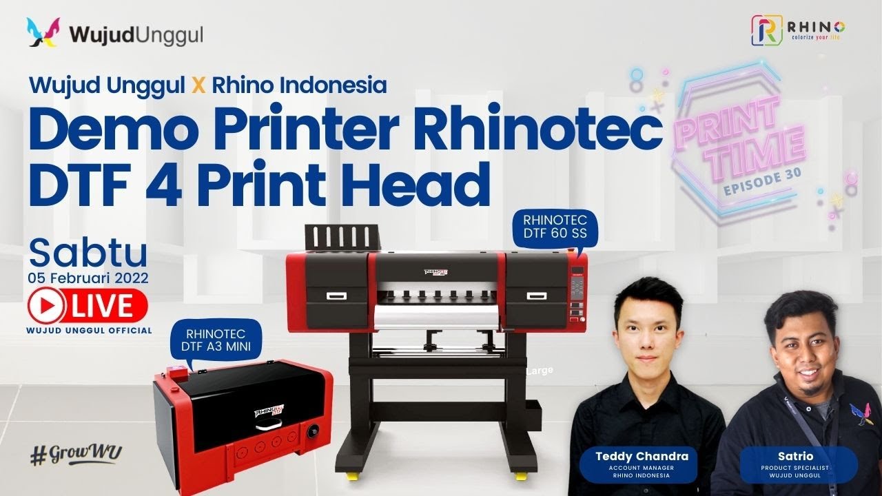 (LIVE) Print Time Episode 30 - Live Demo Rhinotec DTF 4 Printhead!