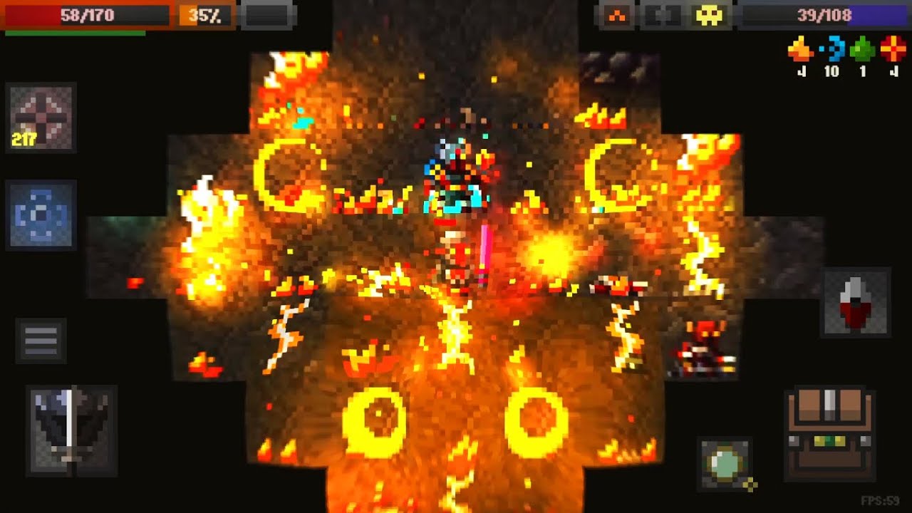 Caves (Roguelike) - Mechanist vs. Omega Cyber Priest (Hard mode)