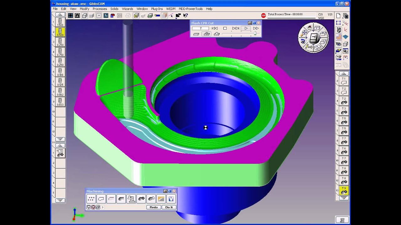 GibbsCAM 3D Solids Mill Part (Advanced HSM)