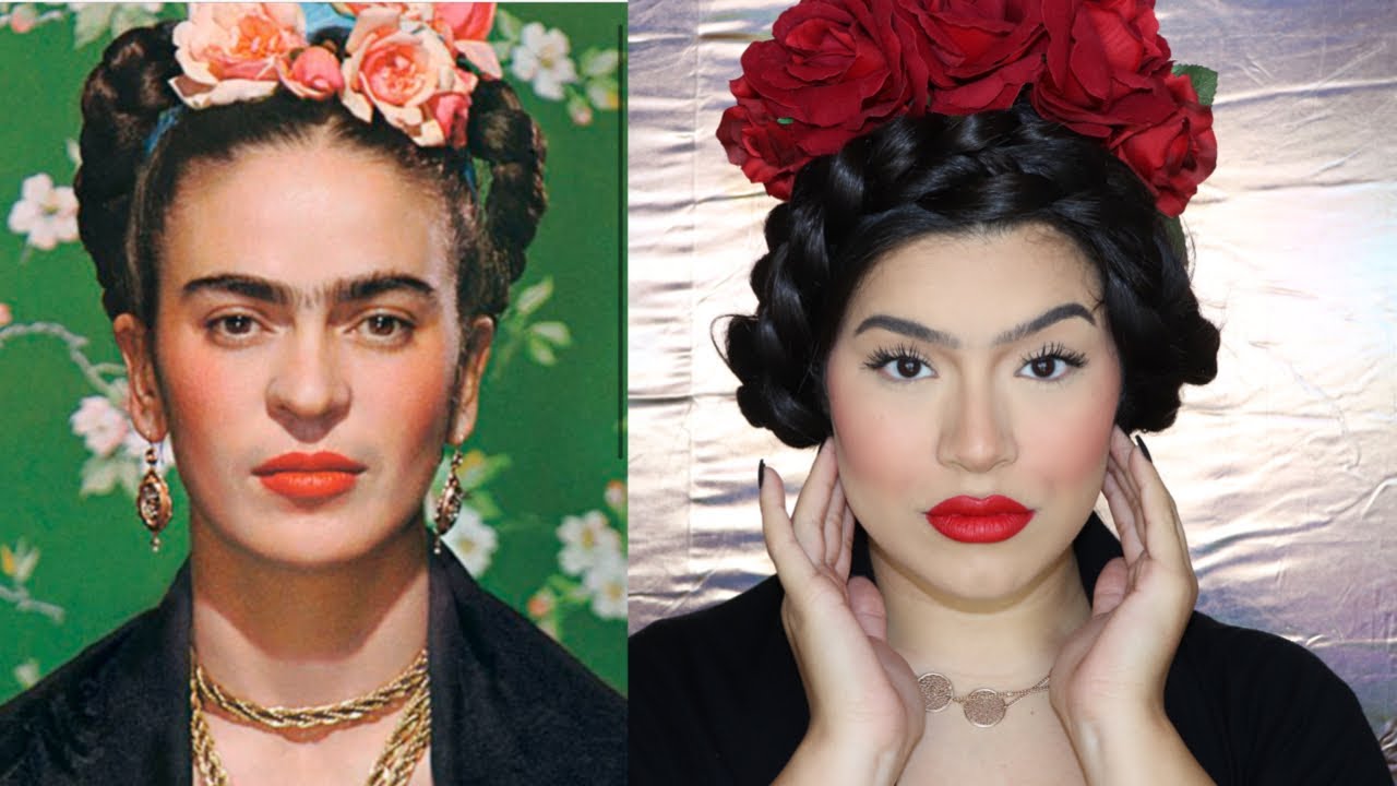 Frida Kahlo Inspired Halloween Makeup & hair