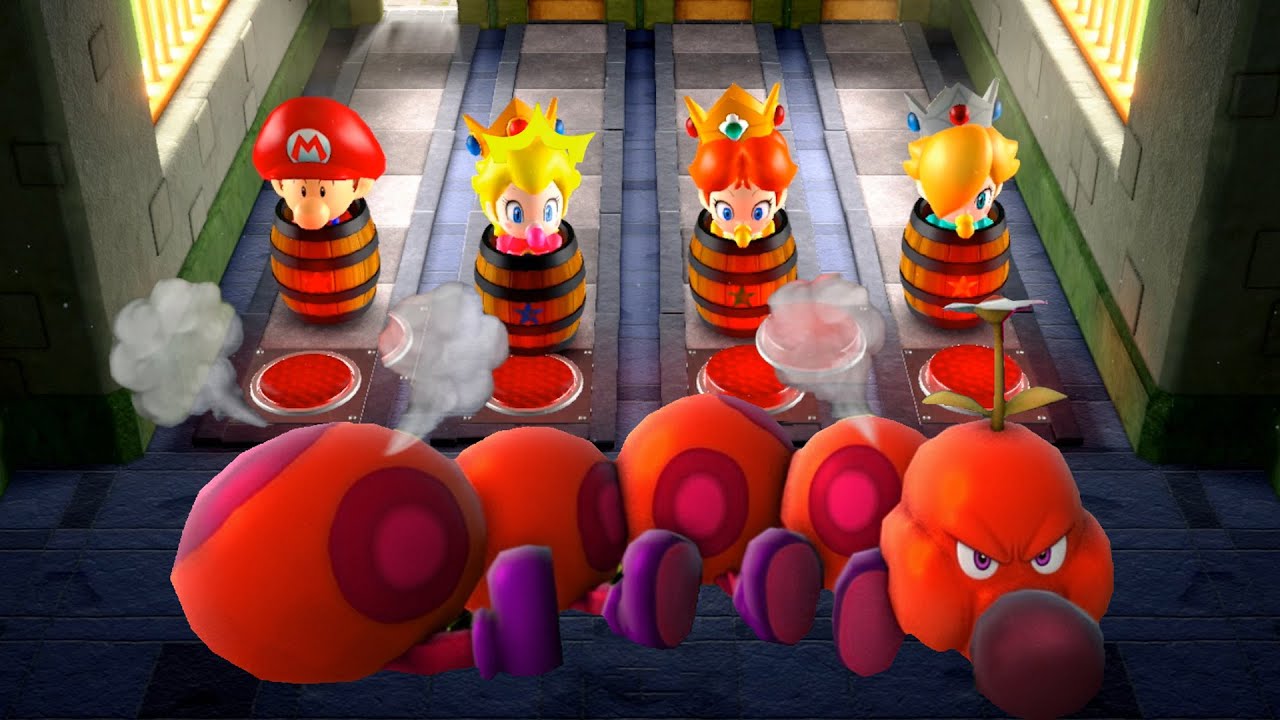 【マリオパーティスーパースターズ】ミニゲームマリオVsピーチVsデイジーVsロゼッタ(最強CPU｢たつじん)