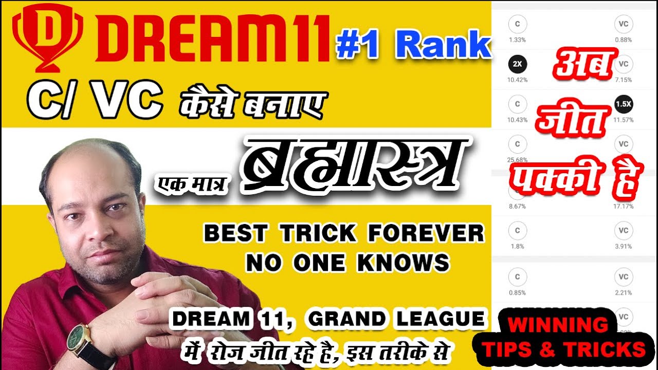 How To Select Captain and Vice Captain in Dream11 | Dream 11 C VC | How To Select C VC in Dream11