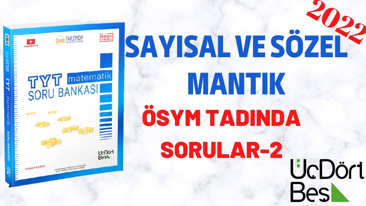 345 TYT MATEMATİK SORU BANKASI SAYISAL VE SÖZEL MANTIK ÖSYM TADINDA SORULAR 2 SAYFA (70/71)