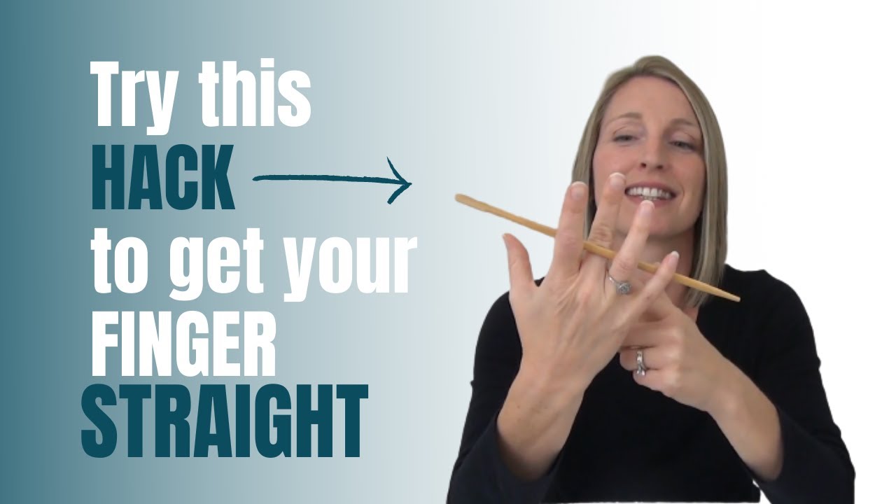 FINGER EXTENSION Exercise: Hand Therapy HACK to get your finger STRAIGHT!