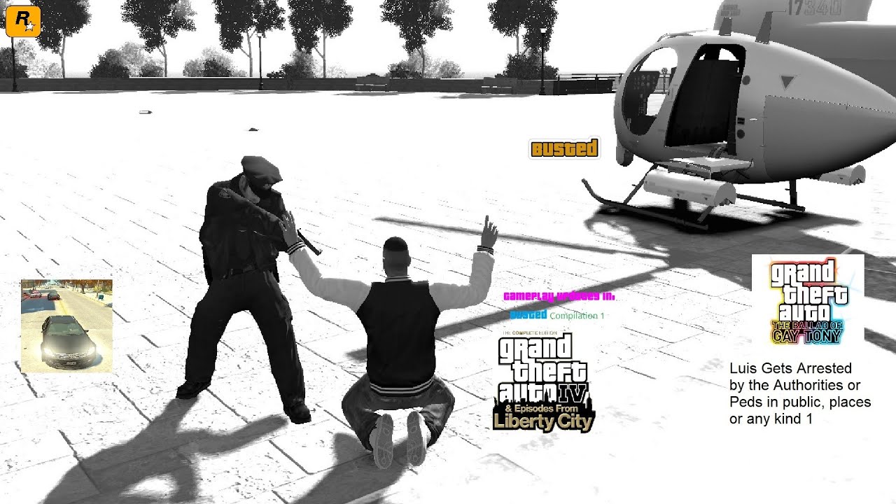 GTA 4 TCE GAMEPLAY Updates 9 or 8 - Busted Compilation (Luis Only 1) [HD]