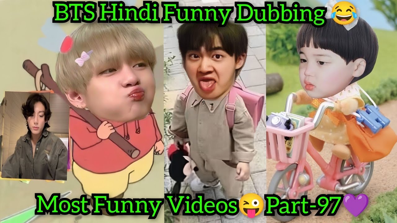 Bts hindi funny dubbing 😂//Most funny videos 😜//try to not laugh Army 🤭Part-97💜 #darkbtsvenom 🔥