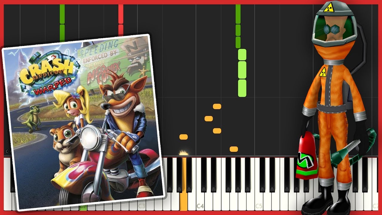 Future Frenzy - Crash Bandicoot 3: Warped - Piano Tutorial [Synthesia♫] クラッシュ・バンディクー3 ブッとび!世界一周