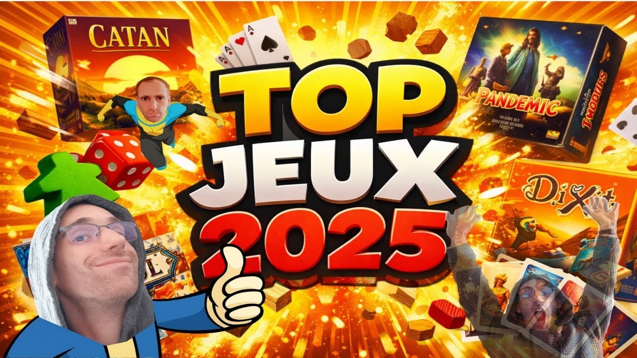 MES TOPS JEUX DE SOCIETE 2025 !!! (jeux de société, jeux solo, affrontement, déceptions…)
