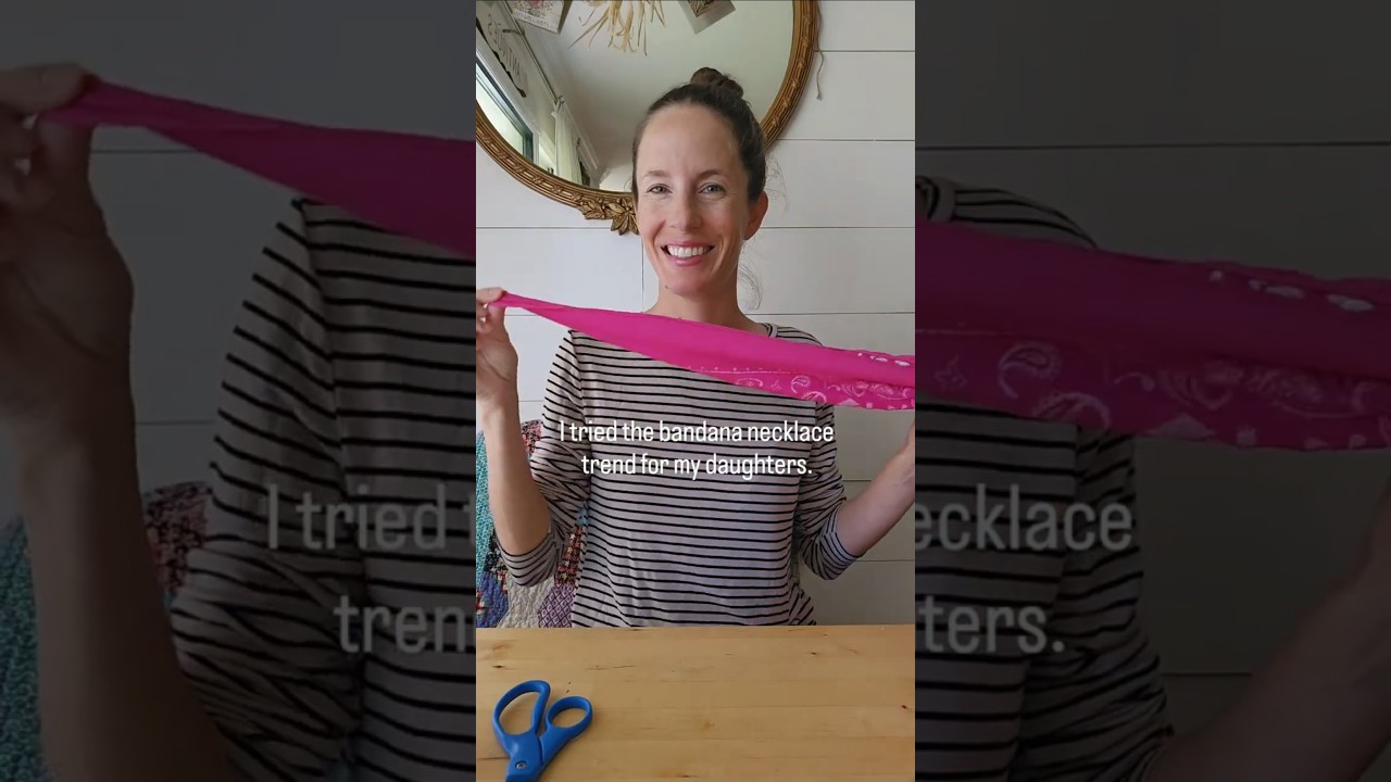 Watch me make a bandana necklace