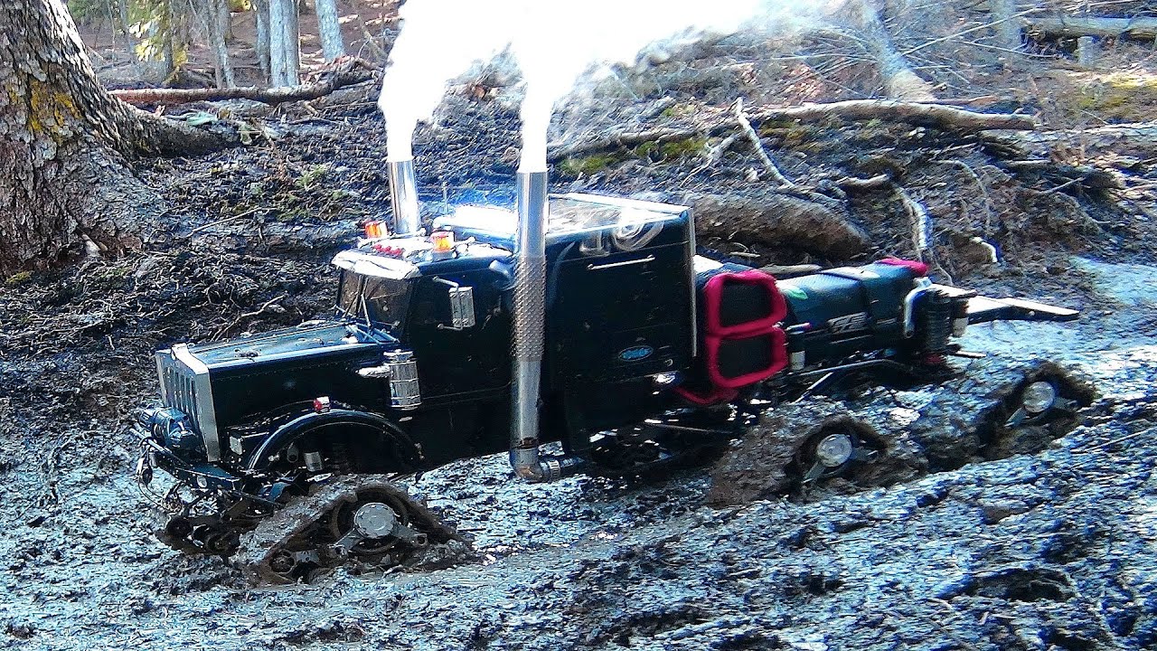 RC ADVENTURES - Muddy Tracked Semi-Truck 6X6X6 HD OVERKiLL & 4X4 