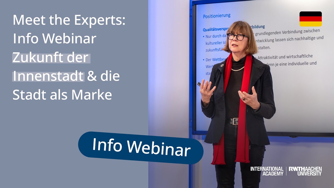 Meet the Experts: Info Webinar Zukunft der Innenstadt & die Stadt als Marke