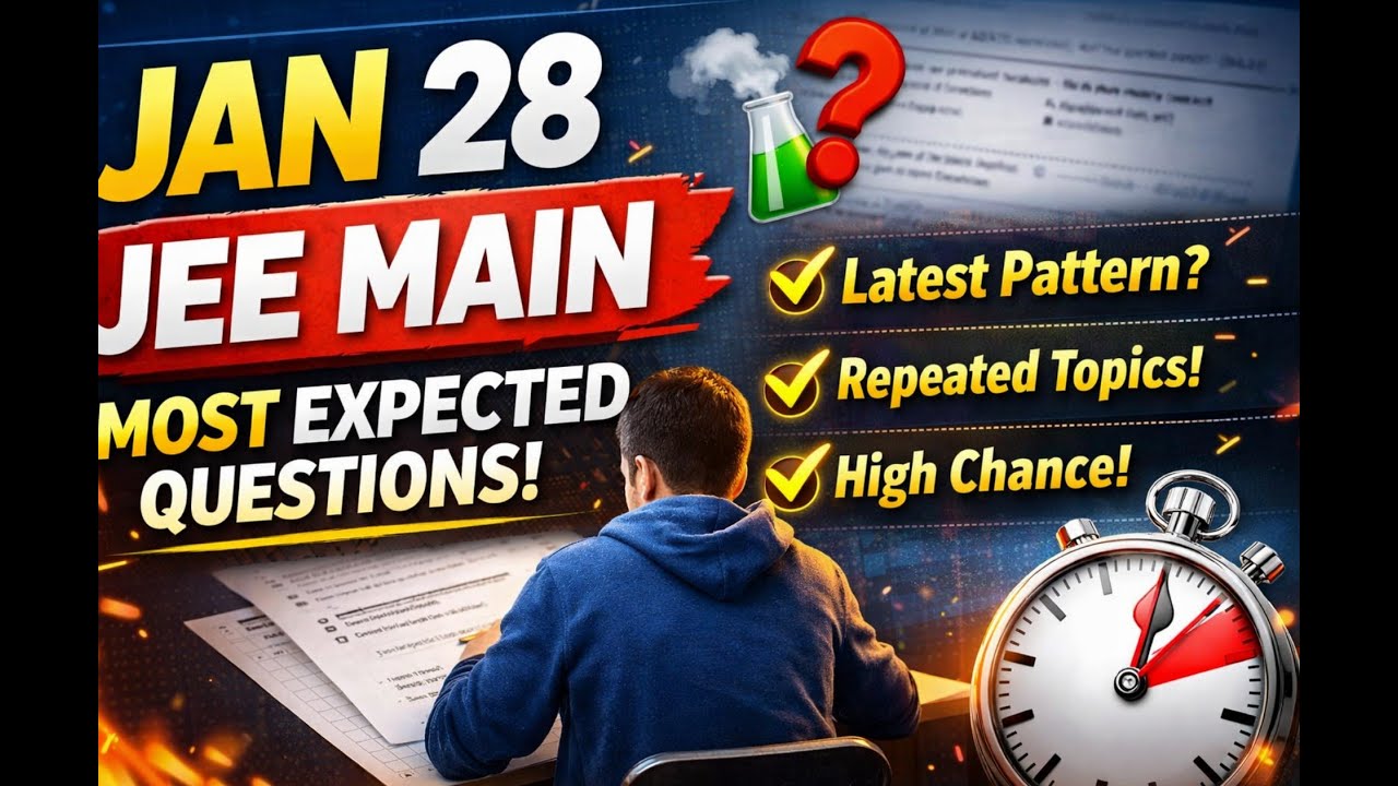 JEE Main 28 января: Наиболее ожидаемые вопросы 🔥 | Анализ структуры экзамена по сменам