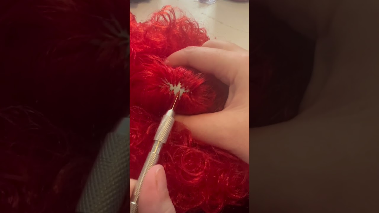 Rooting the Partline. #monsterhigh #ghoulia #reroot #crafting #rerooting #dollhair #thedollplanet