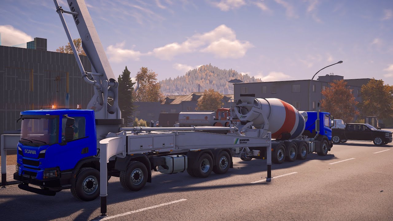 Construction Simulator 🚧 Pouring concrete floor w Scania P500 B8X2*6NA/S 43 SX III