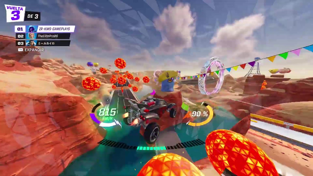 JUGANDO FORTNITE ROCKET RACING